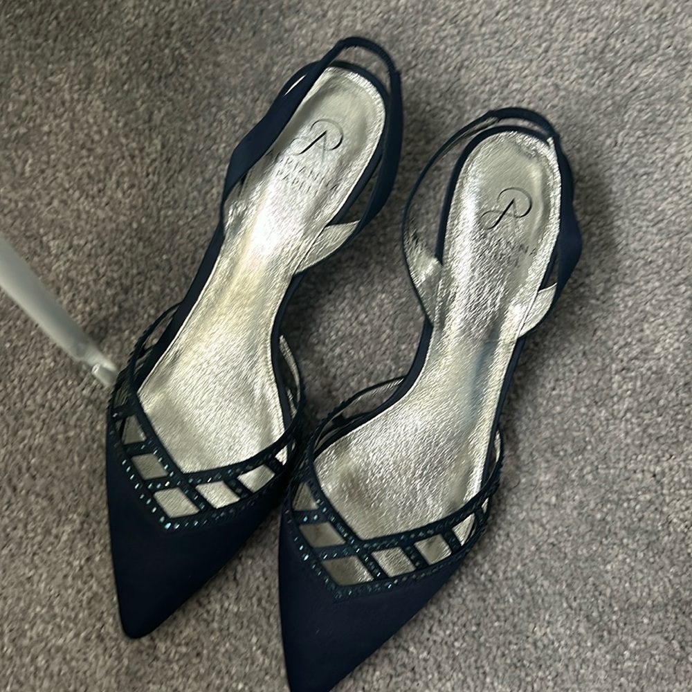 Blue beautiful dress shoes never worn